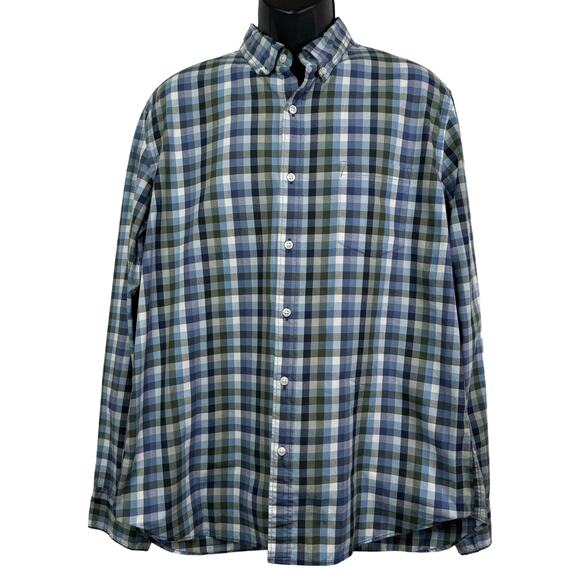 J. Crew Other - 5 for $25| J.Crew Mercantile Slim Blue White Plaid Flex Washed Shirt Mens